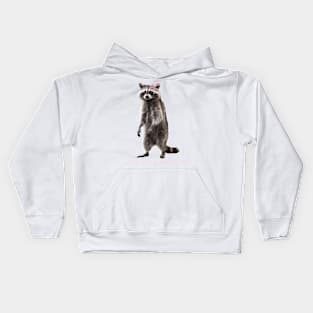 Raccoon Cute Coquette pale pink ribbon bows  girly aesthetic this is me if you even care Kids Hoodie